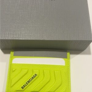 Balenciaga Fluorescent Yellow Card Holder